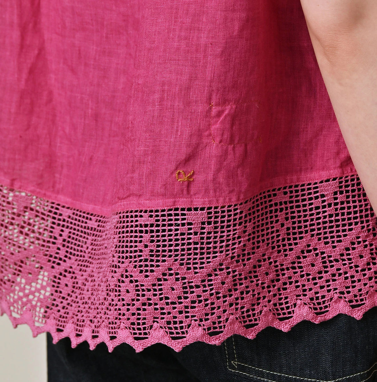 45R Linen Lace Flare Camisole (Plant-Based Dye)