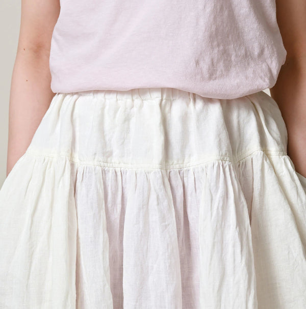 45R Linen Easy Gathered Skirt