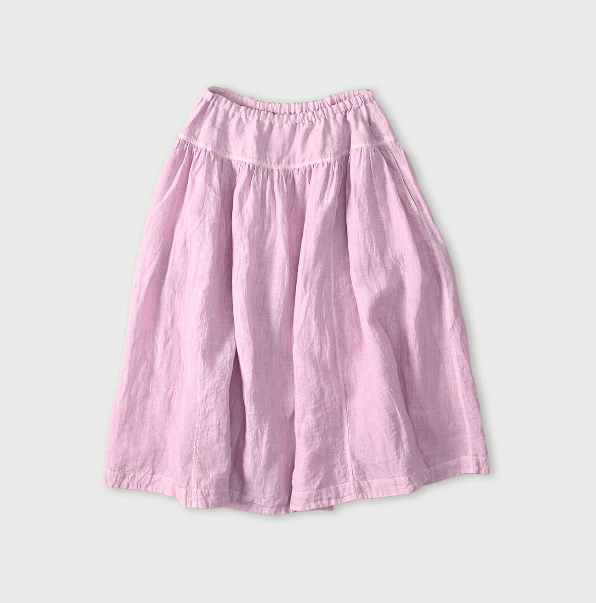 45R Linen Easy Gathered Skirt (Plant-Based Dye)