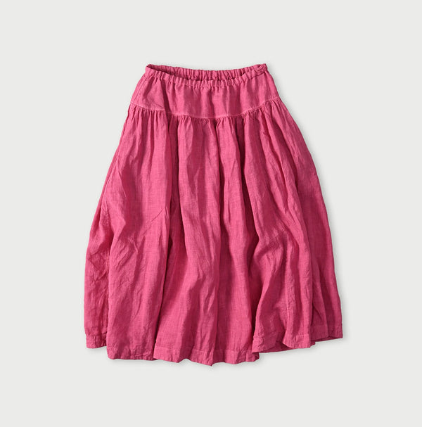 45R Linen Easy Gathered Skirt (Plant-Based Dye)
