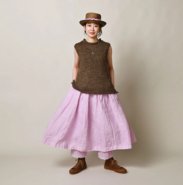 45R Linen Easy Gathered Skirt (Plant-Based Dye)