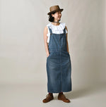 45R Mugihiko Denim Over Skirt Tan