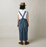 45R Mugihiko Denim Over Skirt Tan