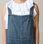 45R Mugihiko Denim Over Skirt Tan