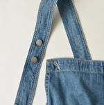 45R Mugihiko Denim Over Skirt Tan