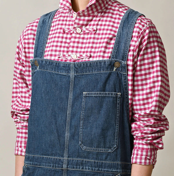 45R Mugihiko Denim Over Skirt Zyu