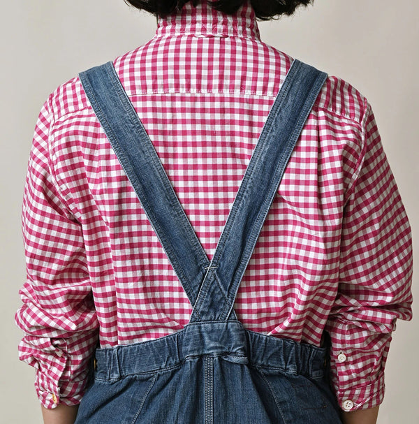 45R Mugihiko Denim Over Skirt Zyu