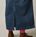 45R Mugihiko Denim Over Skirt Zyu