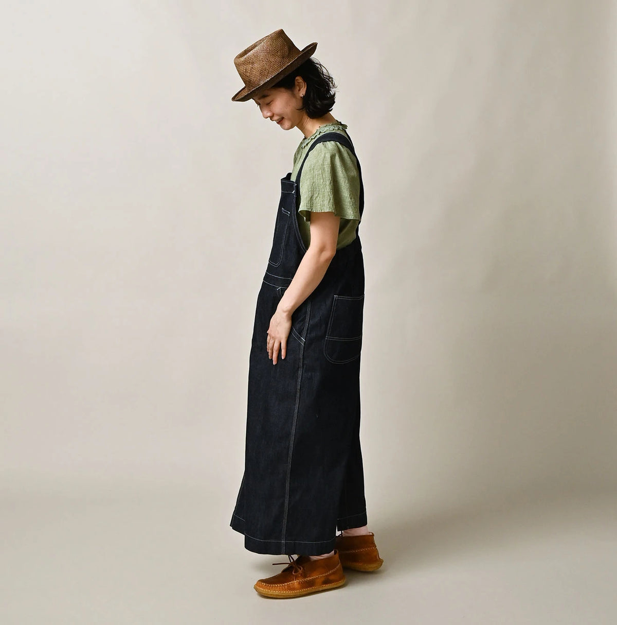 45R Mugihiko Denim Over Skirt Nou