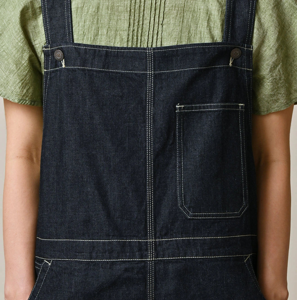 45R Mugihiko Denim Over Skirt Nou