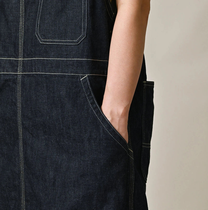 45R Mugihiko Denim Over Skirt Nou - Image 6