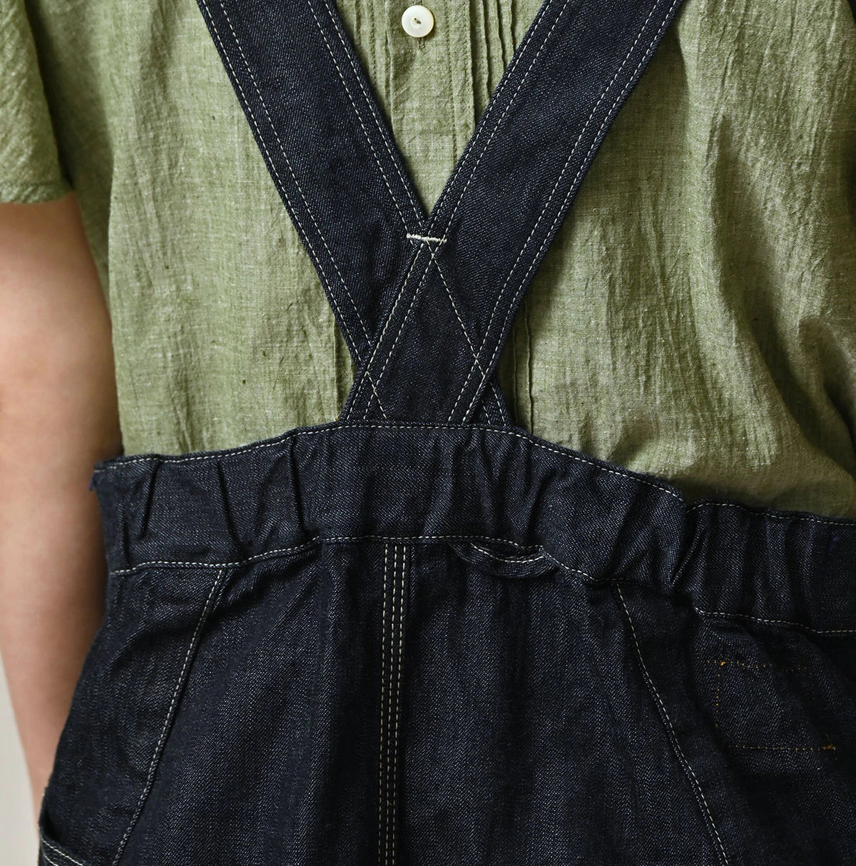 45R Mugihiko Denim Over Skirt Nou