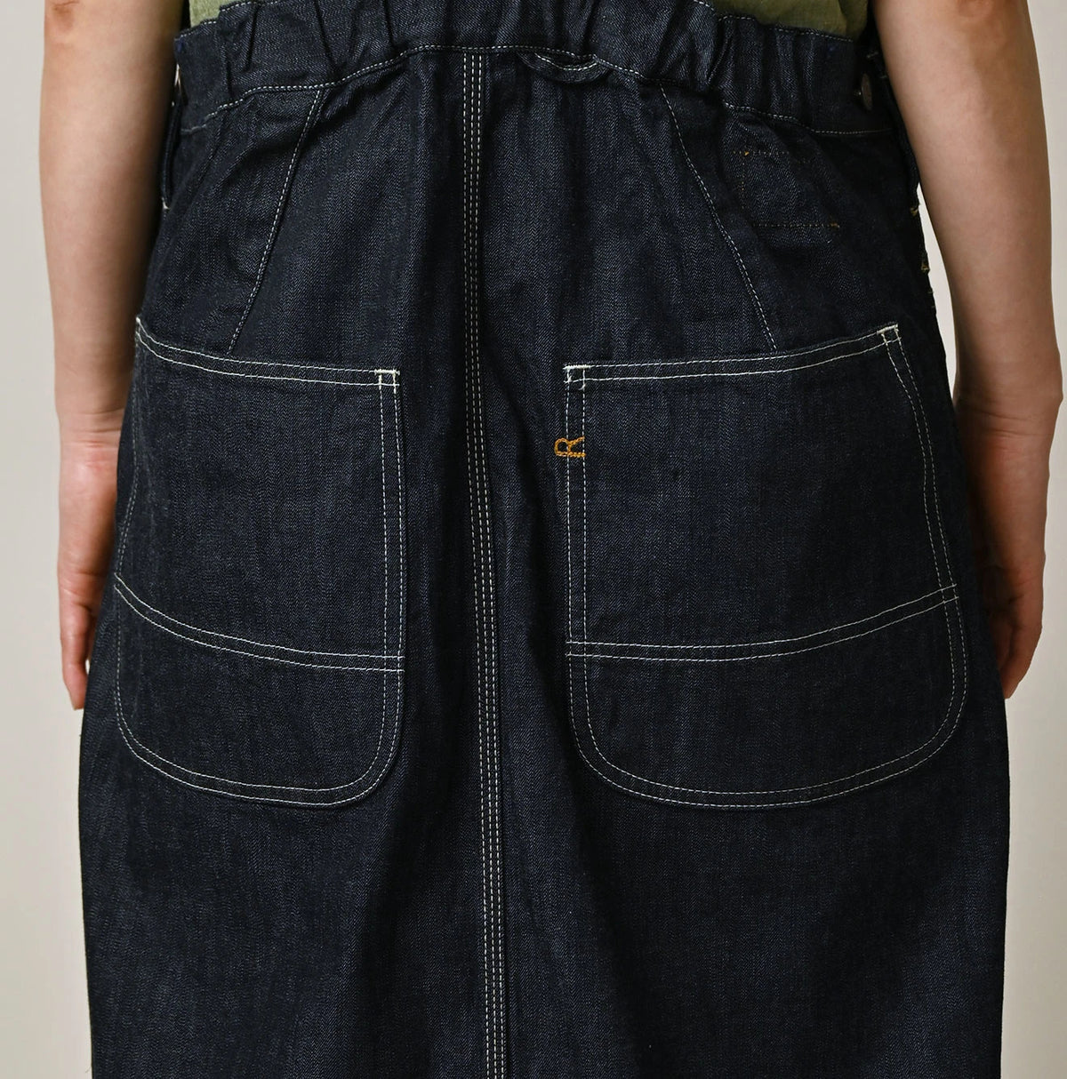 45R Mugihiko Denim Over Skirt Nou