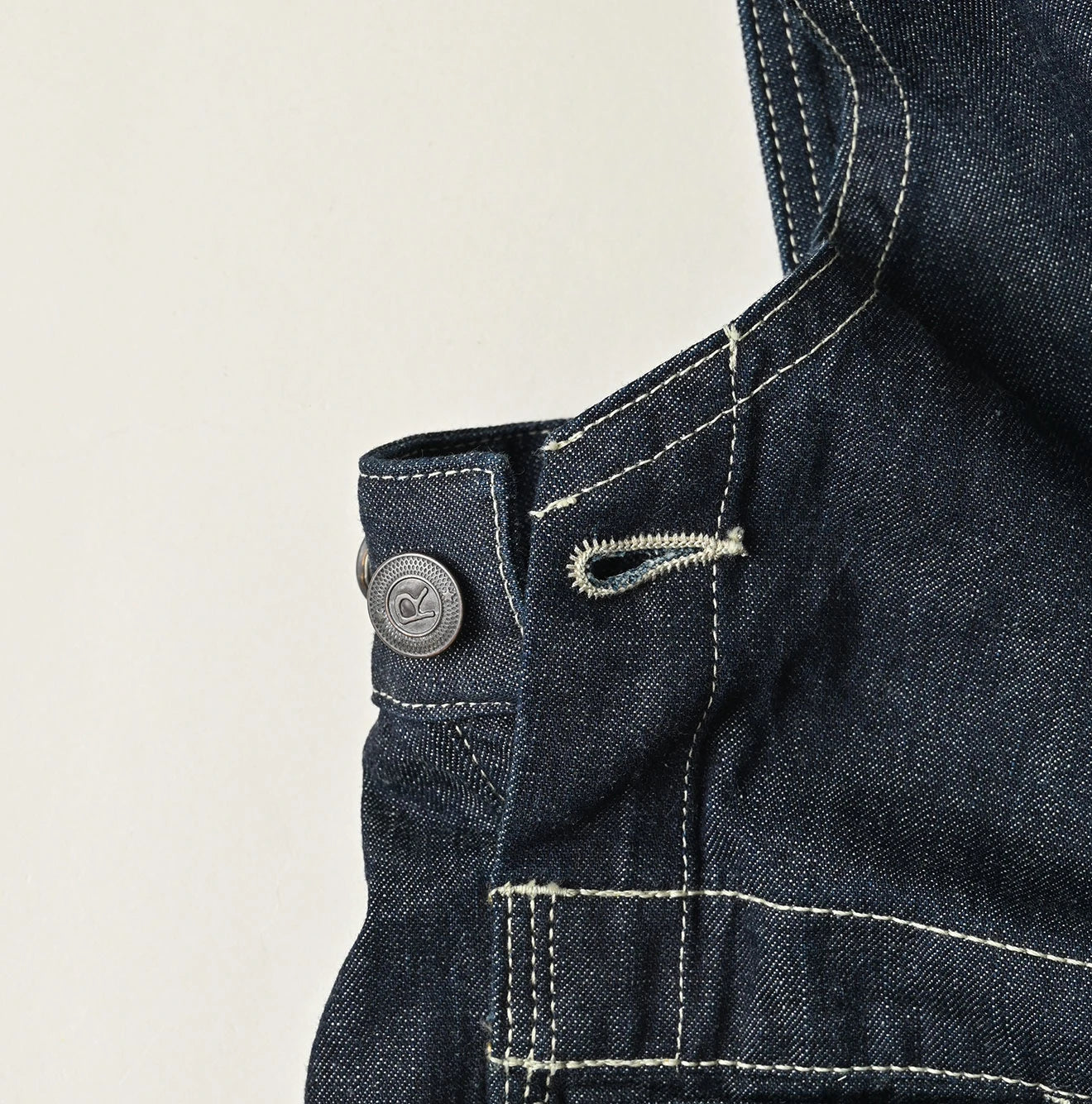 45R Mugihiko Denim Over Skirt Nou - Image 14