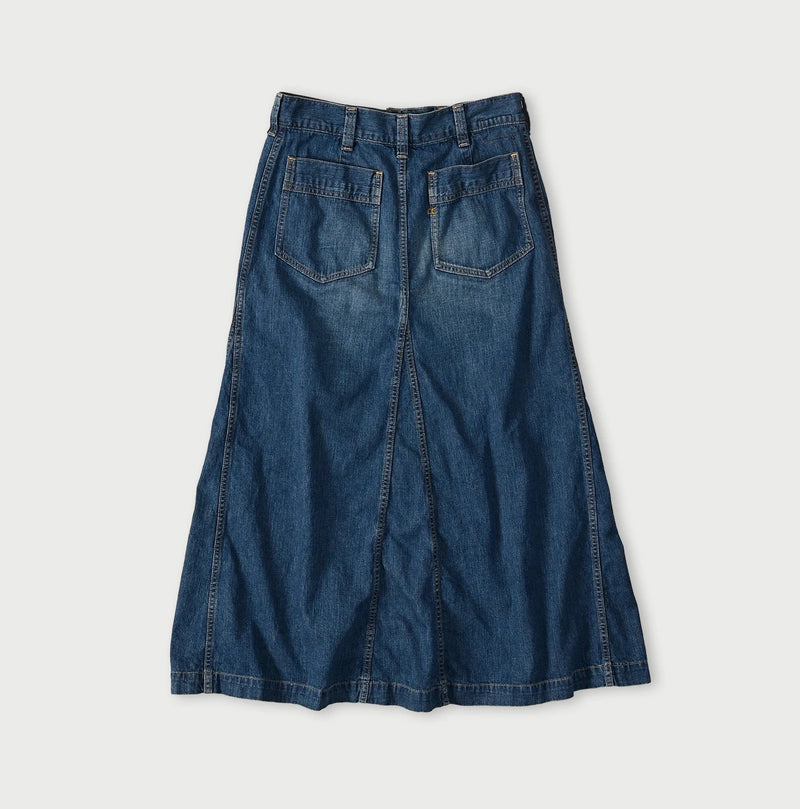 45R Mugihiko Denim Bell Skirt Zyu - Image 2