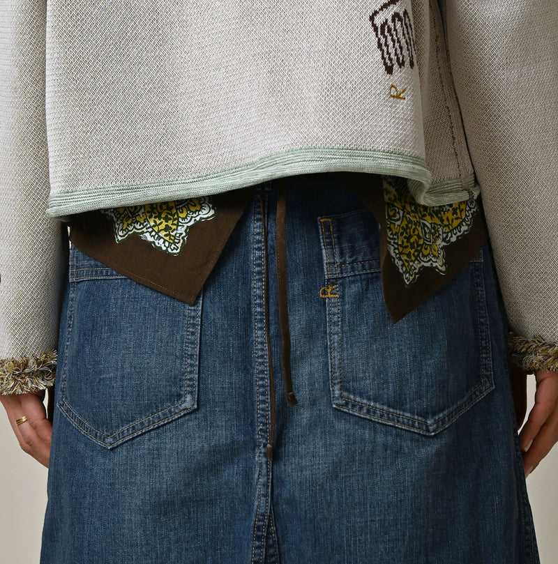 45R Mugihiko Denim Bell Skirt Zyu - Image 9