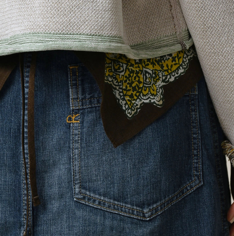 45R Mugihiko Denim Bell Skirt Zyu - Image 10