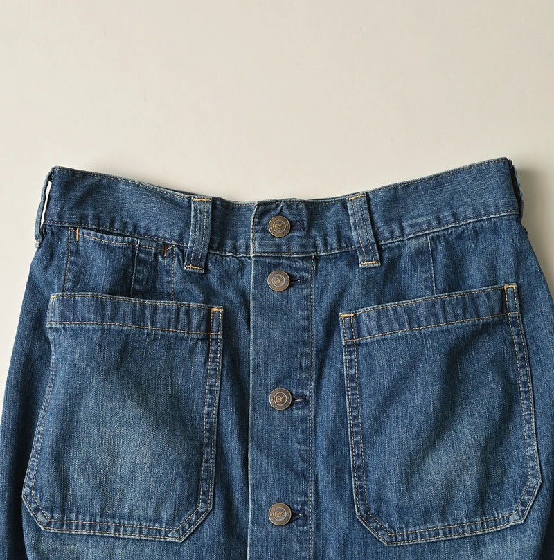 45R Mugihiko Denim Bell Skirt Zyu - Image 12