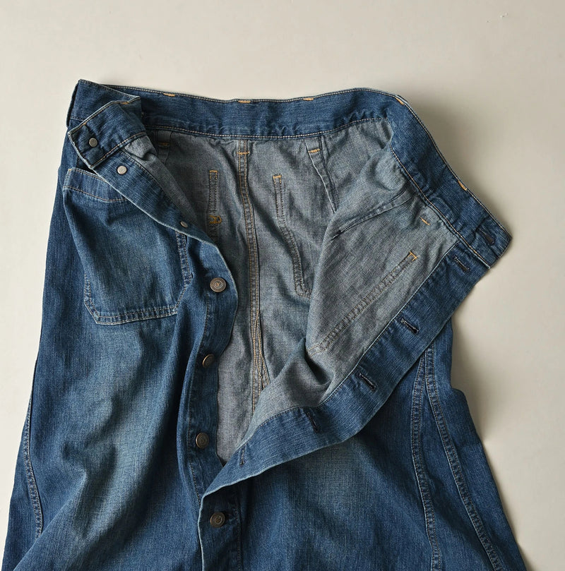 45R Mugihiko Denim Bell Skirt Zyu - Image 16