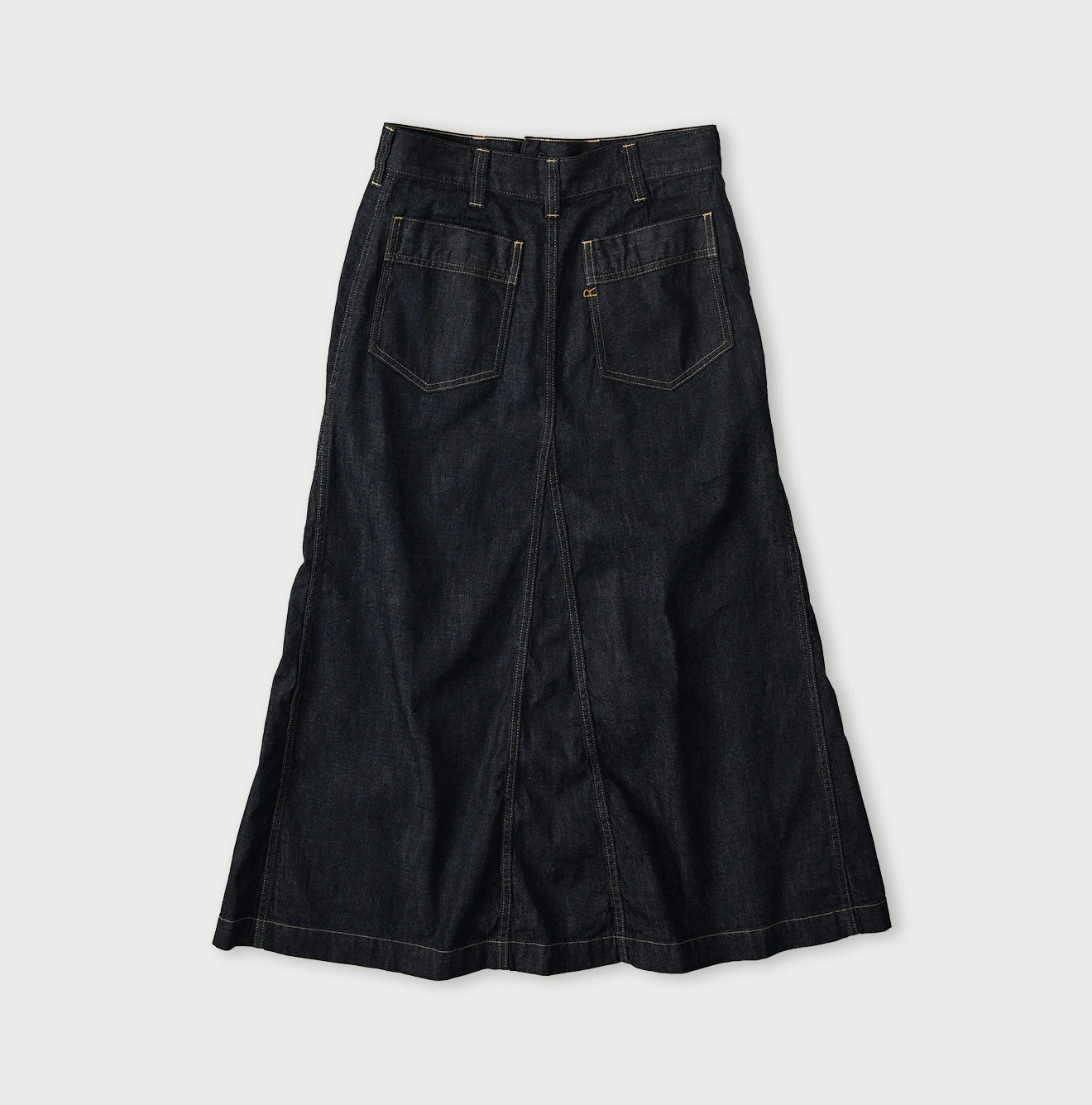 45R Mugihiko Denim Bell Skirt Nou - Image 2