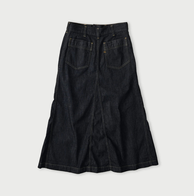 45R Mugihiko Denim Bell Skirt Nou - Image 2