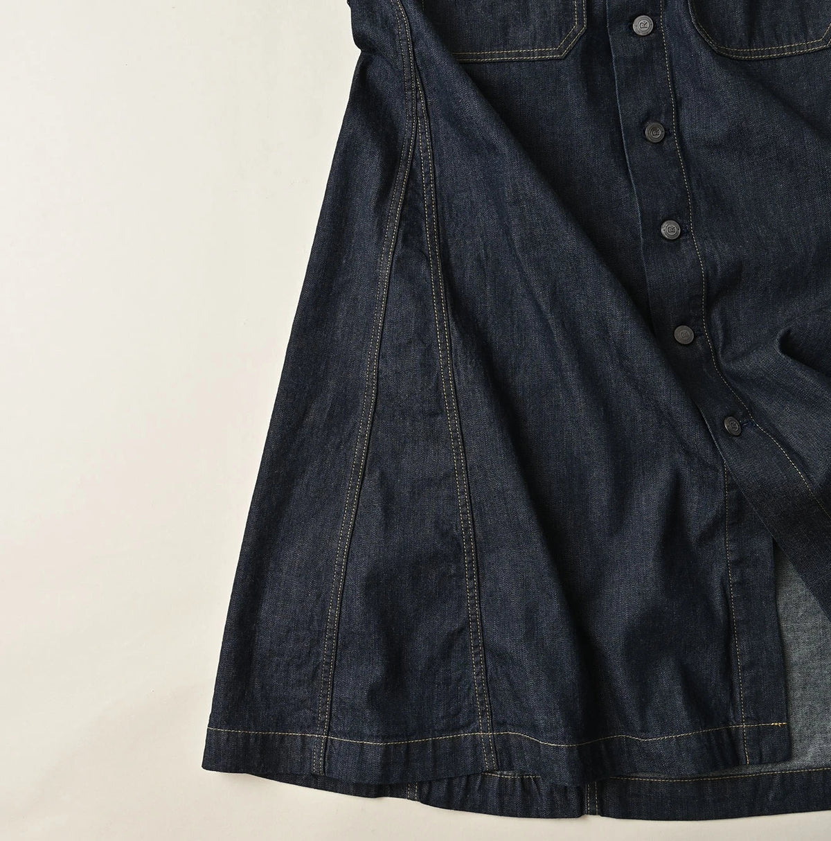 45R Mugihiko Denim Bell Skirt Nou