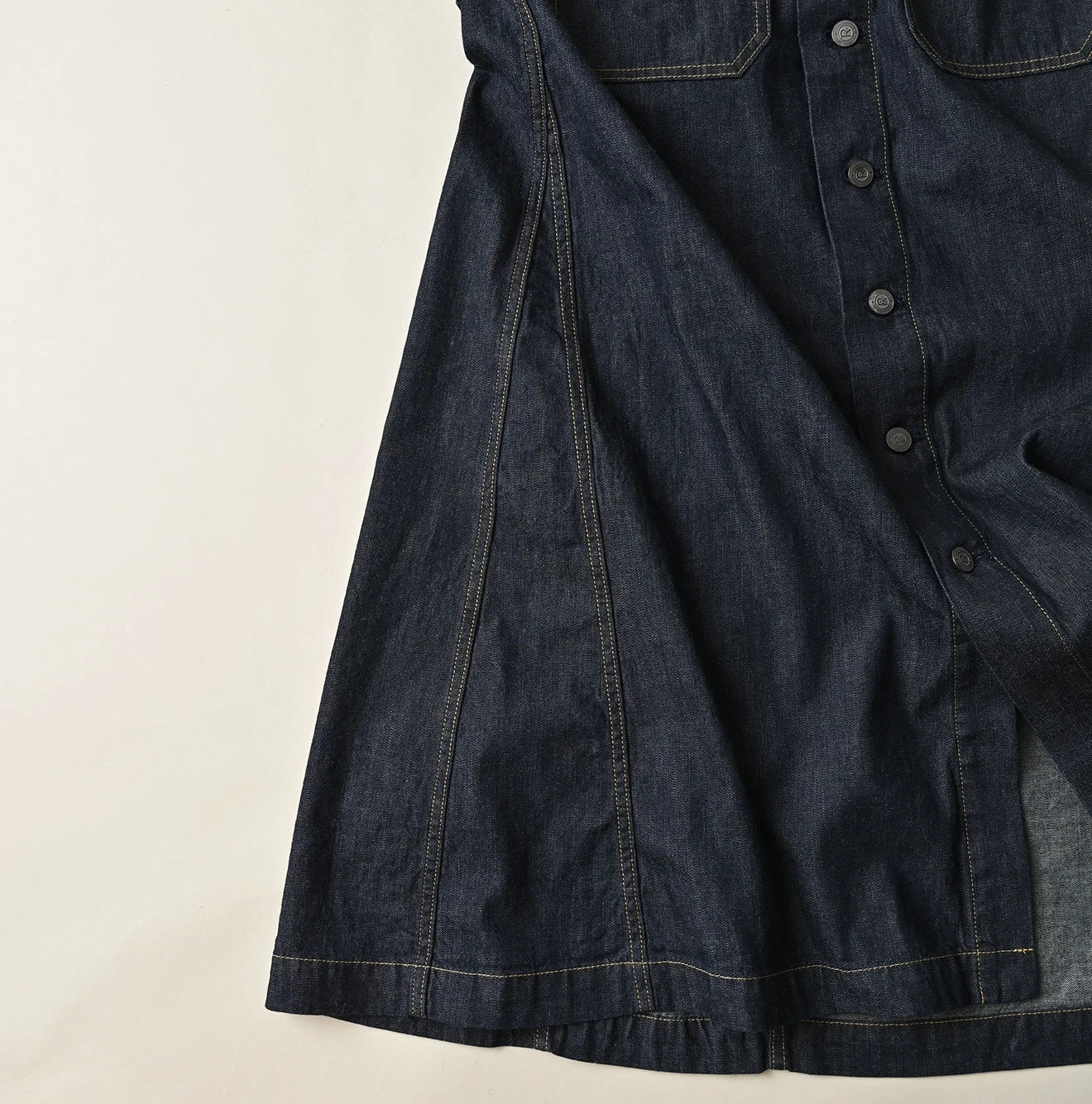 45R Mugihiko Denim Bell Skirt Nou - Image 17