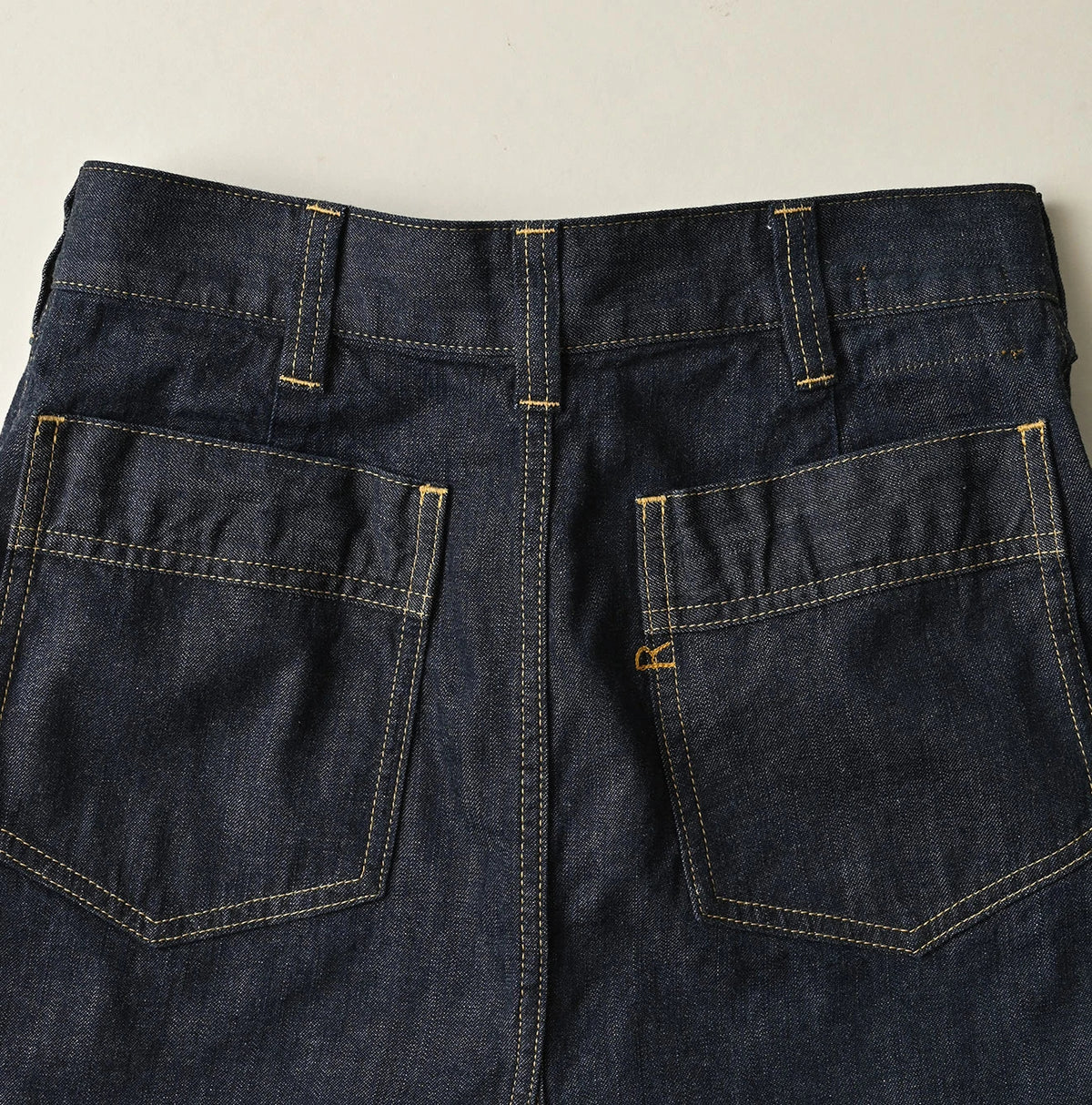 45R Mugihiko Denim Bell Skirt Nou