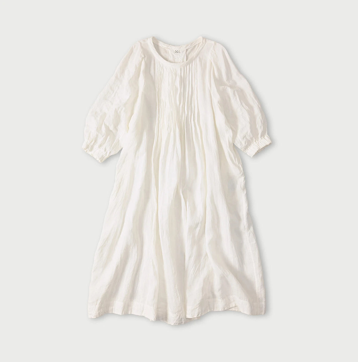 45R Linen Tuck Dress