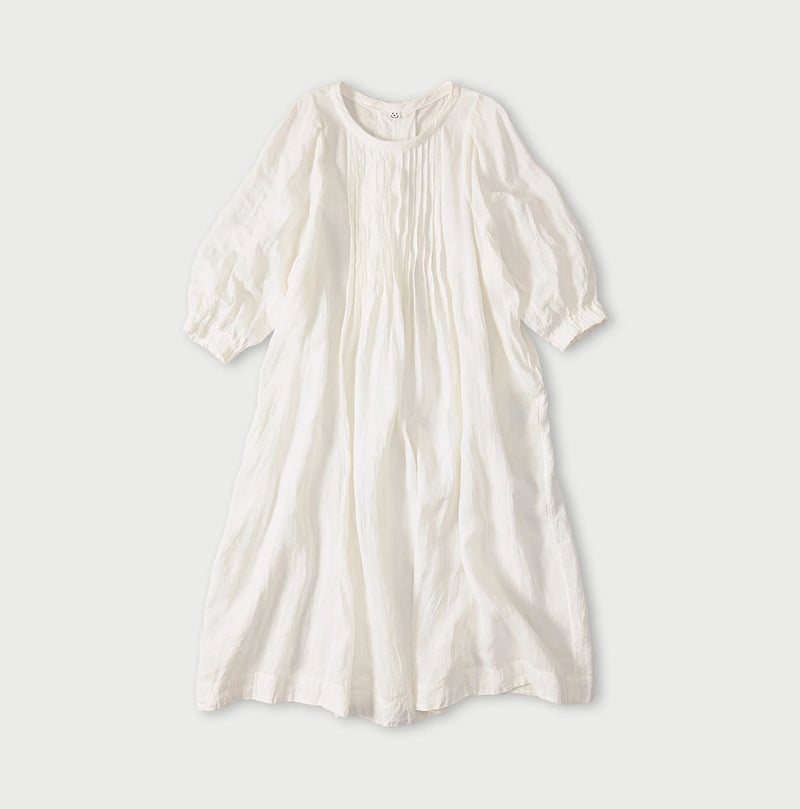 45R Linen Tuck Dress - Image 1