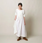 45R Linen Tuck Dress