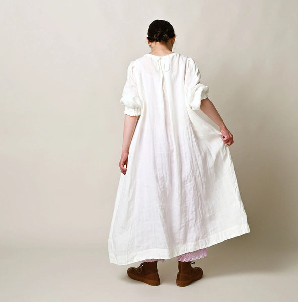 45R Linen Tuck Dress