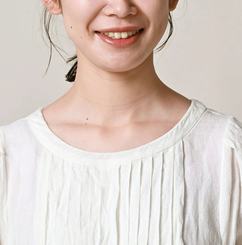 45R Linen Tuck Dress - Image 5