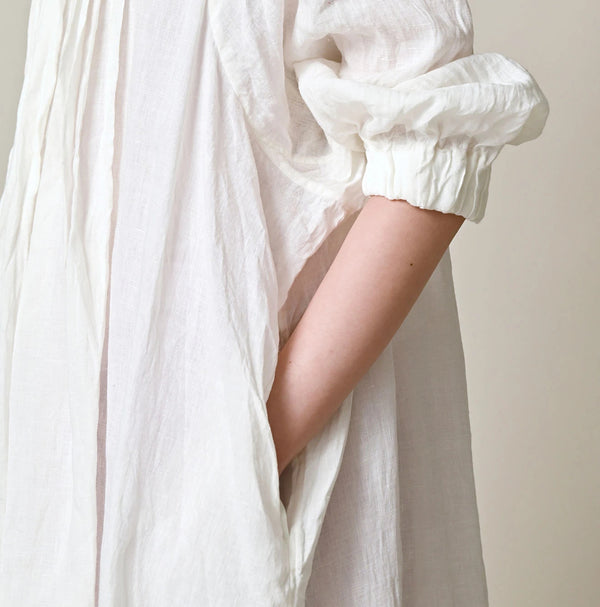 45R Linen Tuck Dress