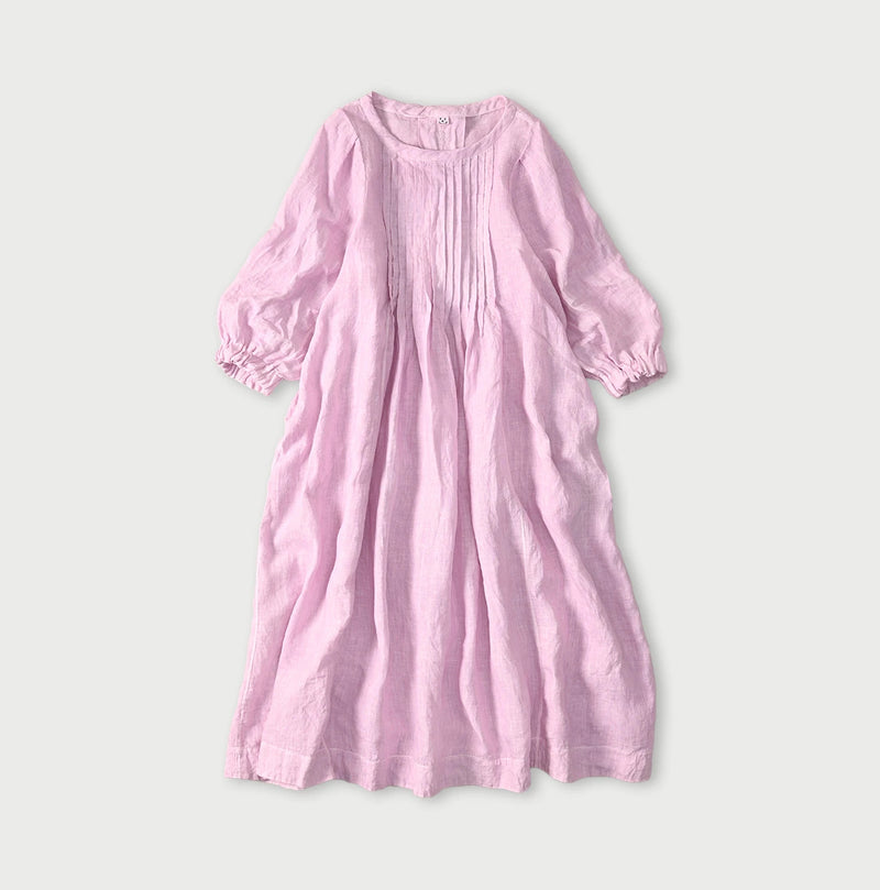 45R Linen Tuck Dress (Plant-Based Dye) - Image 1