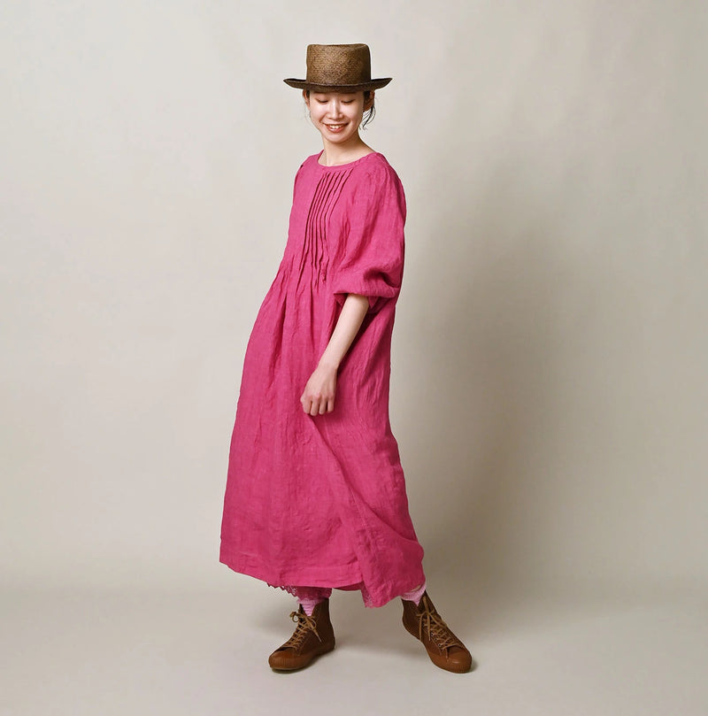 45R Linen Tuck Dress (Plant-Based Dye) - Image 5