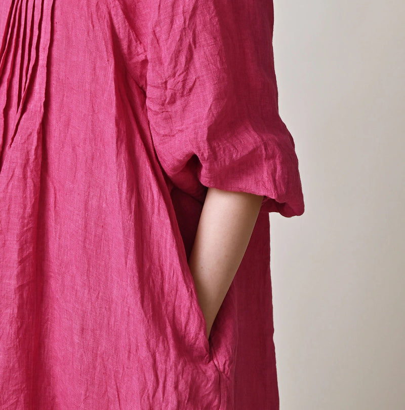 45R Linen Tuck Dress (Plant-Based Dye) - Image 11