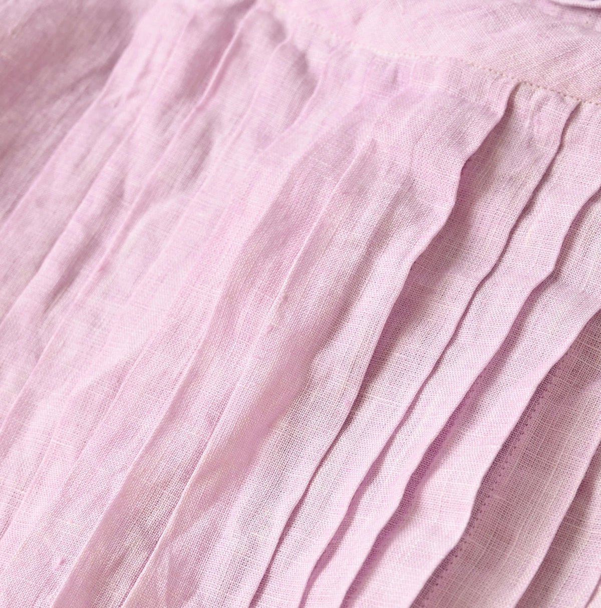 45R Linen Tuck Dress (Plant-Based Dye)