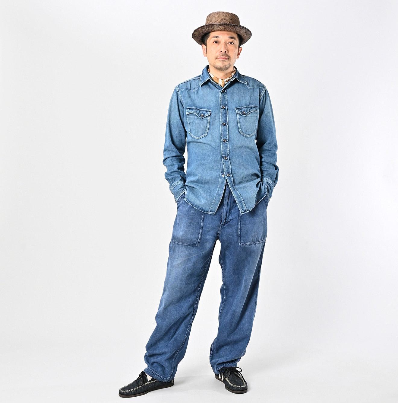 Monpu Denim 908 Baker Pants Tan - 45R by 45rpm studio