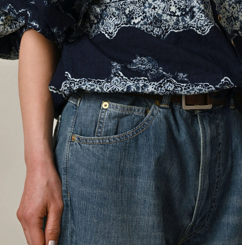 45R Mugihiko Denim Charlotte5 Tan - Image 8