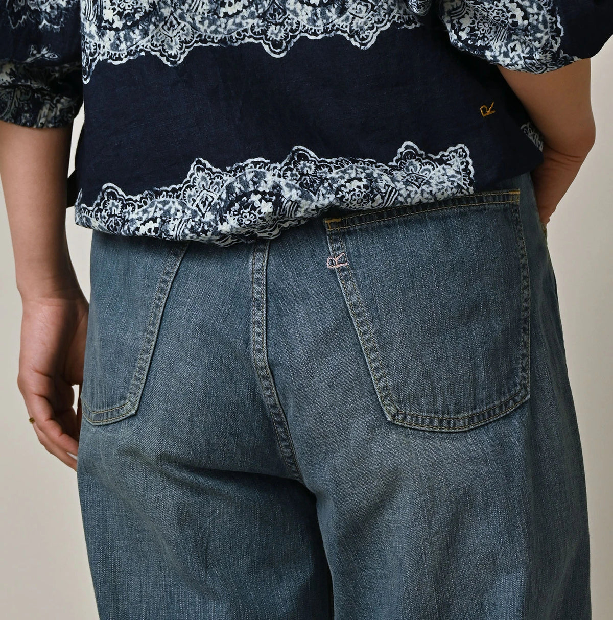 45R Mugihiko Denim Charlotte5 Tan