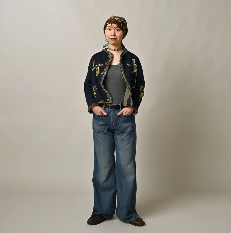 45R Mugihiko Denim Pippe Bachihime Tan - Image 3