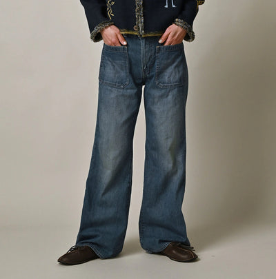 45R Mugihiko Denim Pippe Bachihime Tan