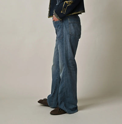 45R Mugihiko Denim Pippe Bachihime Tan