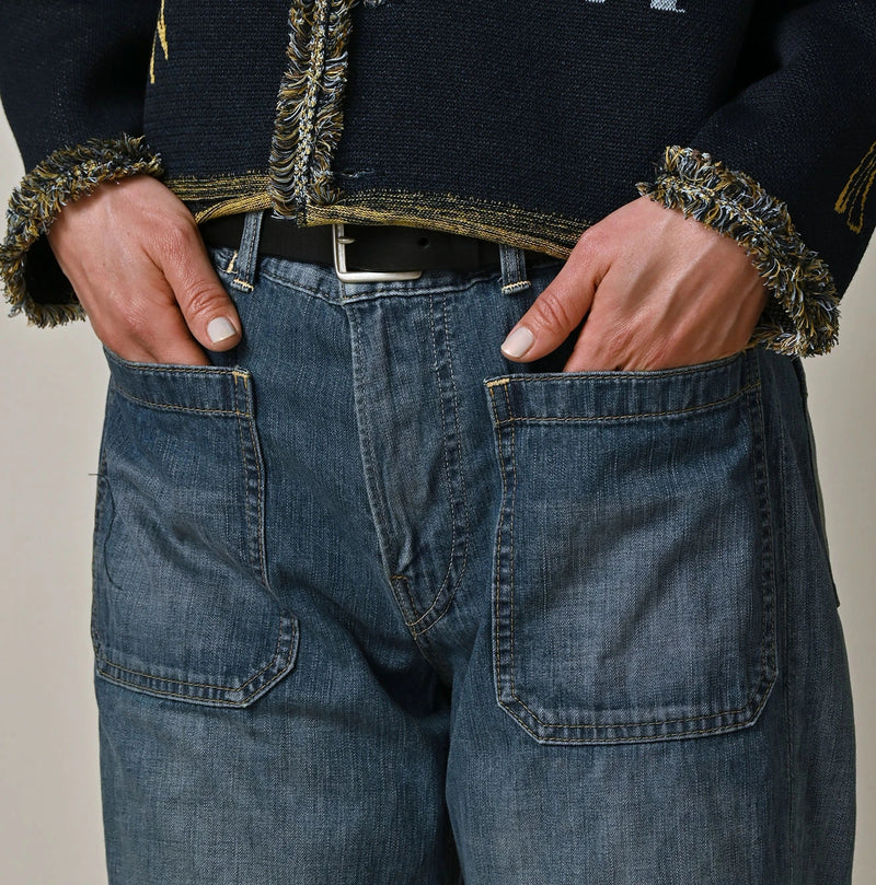 45R Mugihiko Denim Pippe Bachihime Tan - Image 7