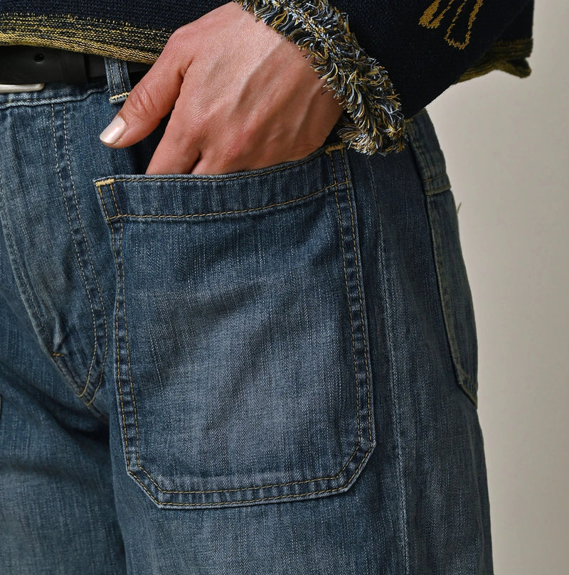 45R Mugihiko Denim Pippe Bachihime Tan - Image 8