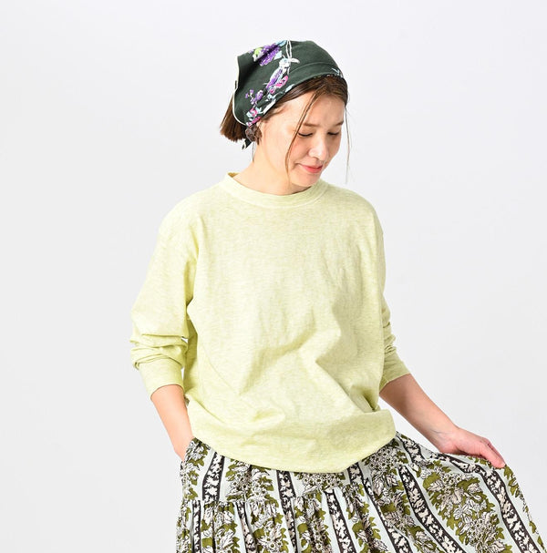 Botanical Dyed Ocean 908 Long Sleeve T-shirt - 45R by 45rpm studio