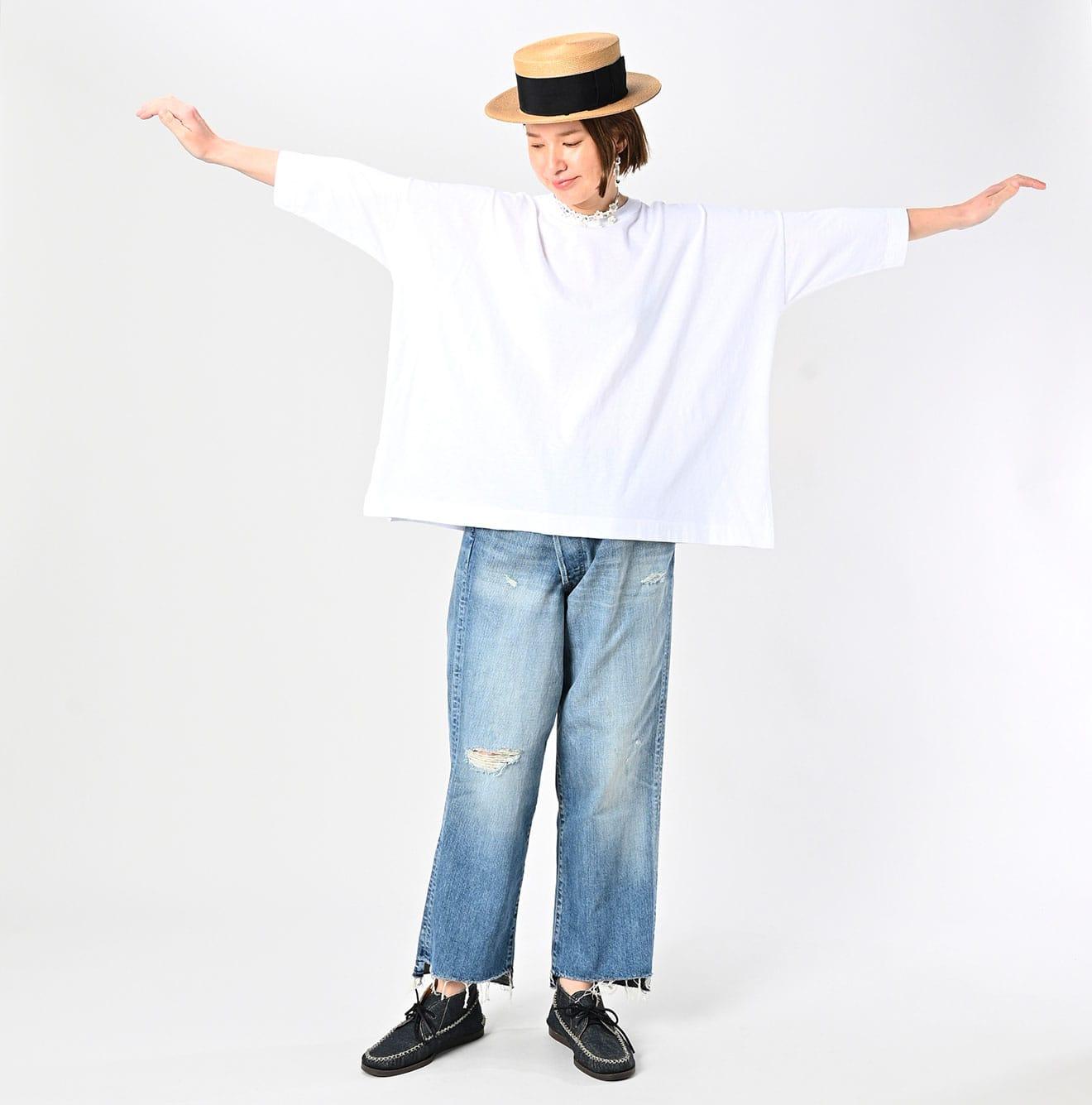 Big Slit T-shirt (White) - 45R by 45rpm studio