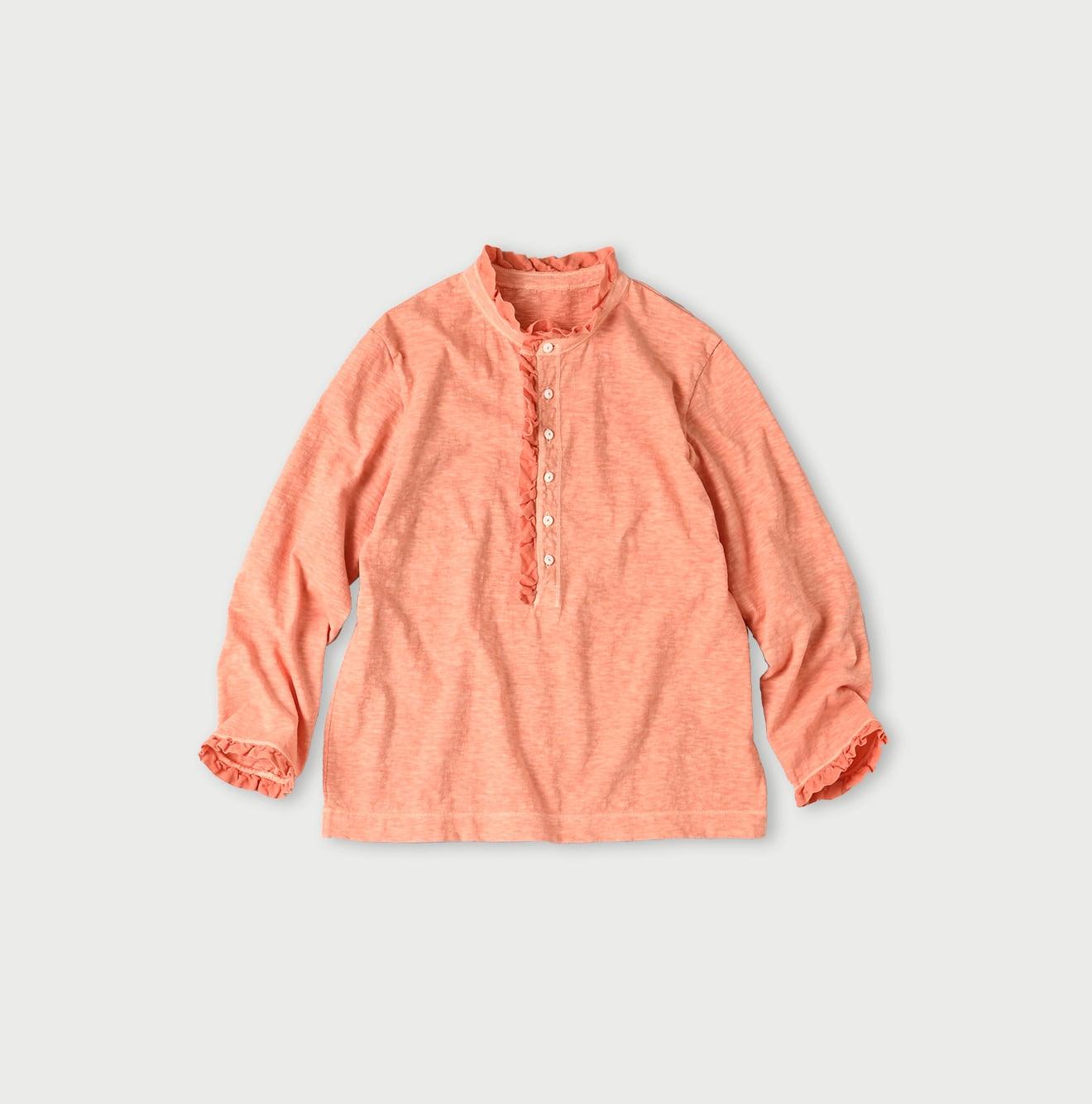 Botanical Dyed Frilled Square Henley - 45R by 45rpm studio