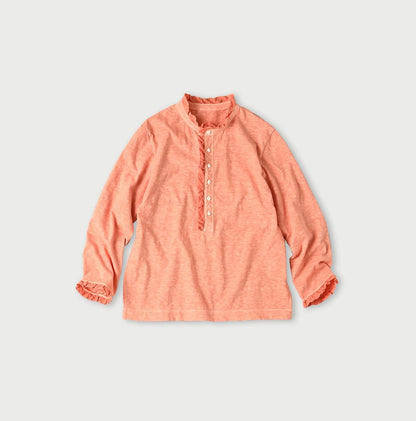 Botanical Dyed Frilled Square Henley - 45R by 45rpm studio